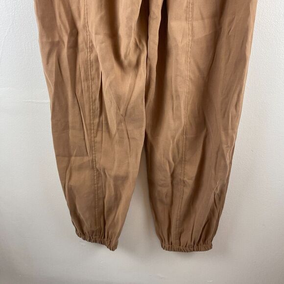 Abercrombie & Fitch Jogger Pull On Pant Size M TALL LONG High Rise Khaki Brown - Picture 8 of 13